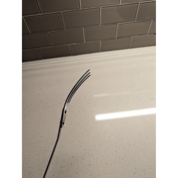 Vintage Ekco Forge Stainless Steel 3 Prong Meat Utility Fork Red Handle 11 1/4" - Picture 9 of 13